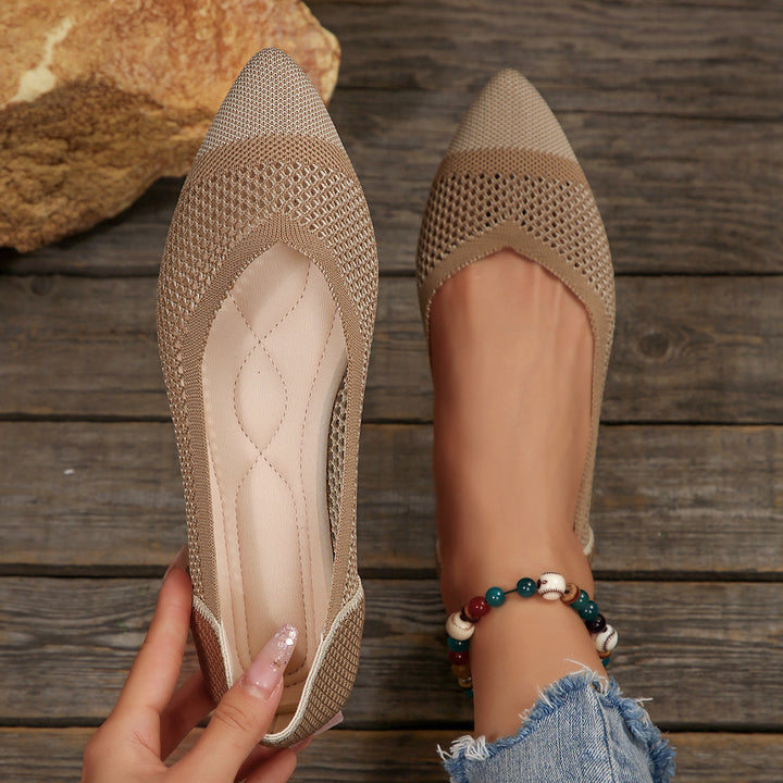Women Pointed Toe Breathable Mesh Flats Lune London