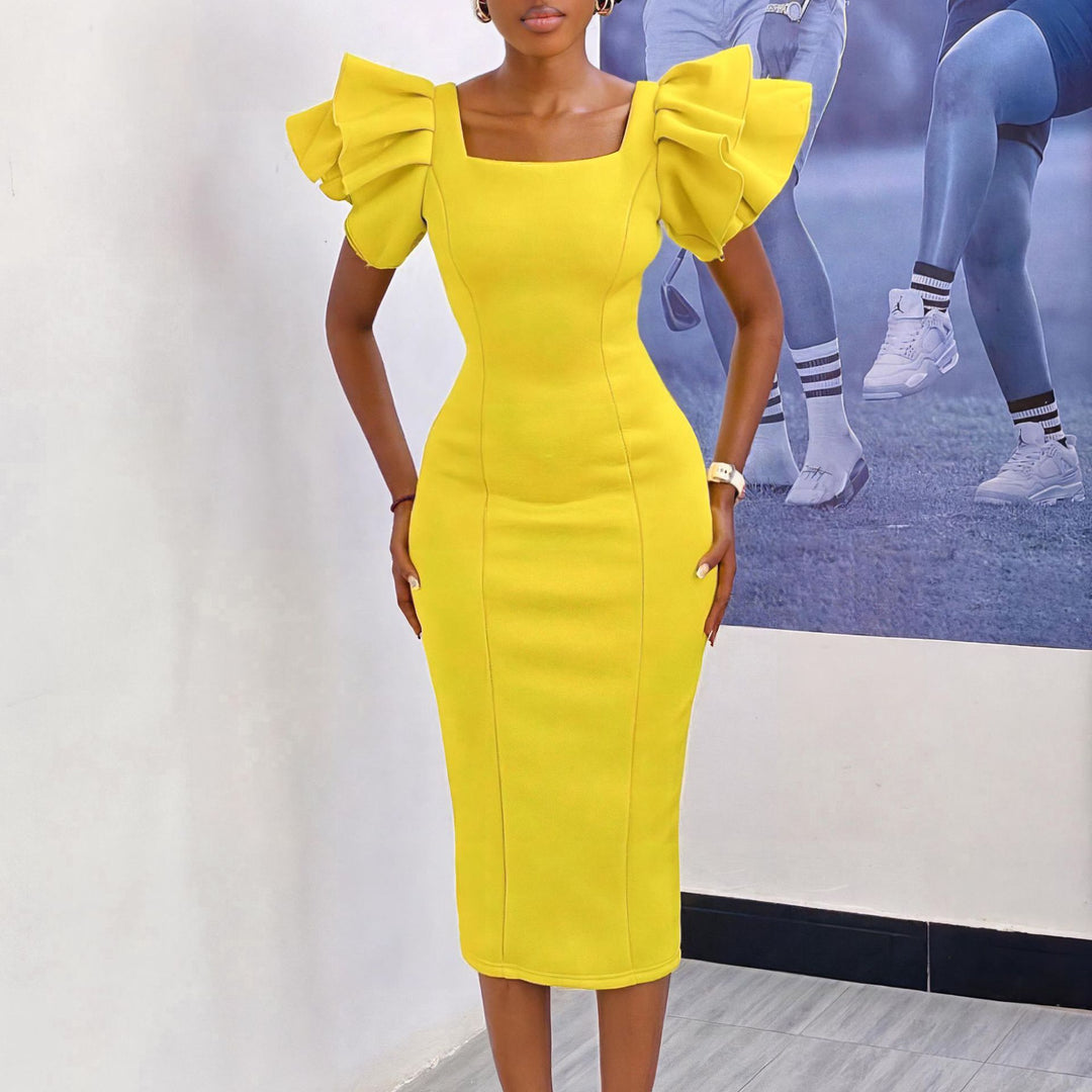 Ladies Elegant Dress with Voluminous Sleeves Lune London