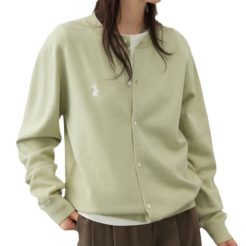 Ladies soft knit jacket with fine button details and a chic and stylish design