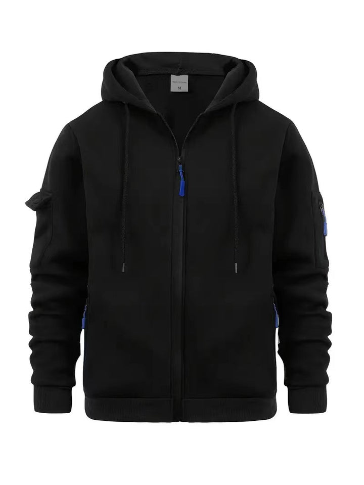 Men's functional hoodie jacket with practical zip pockets Lune London