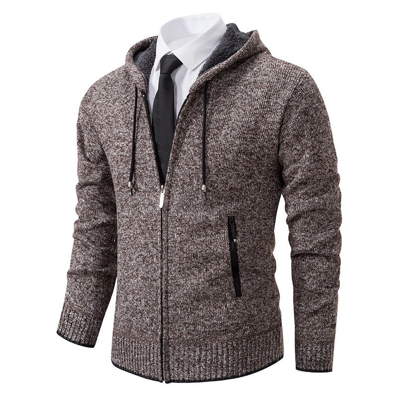 Hooded jacket for men with soft fleece lining and elegant details Lune London
