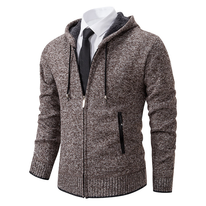 Hooded jacket for men with soft fleece lining and elegant details Lune London