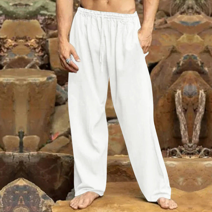 Men's Relaxed Leisure Pants with Elastic Waistband and Practical Pockets Lune London