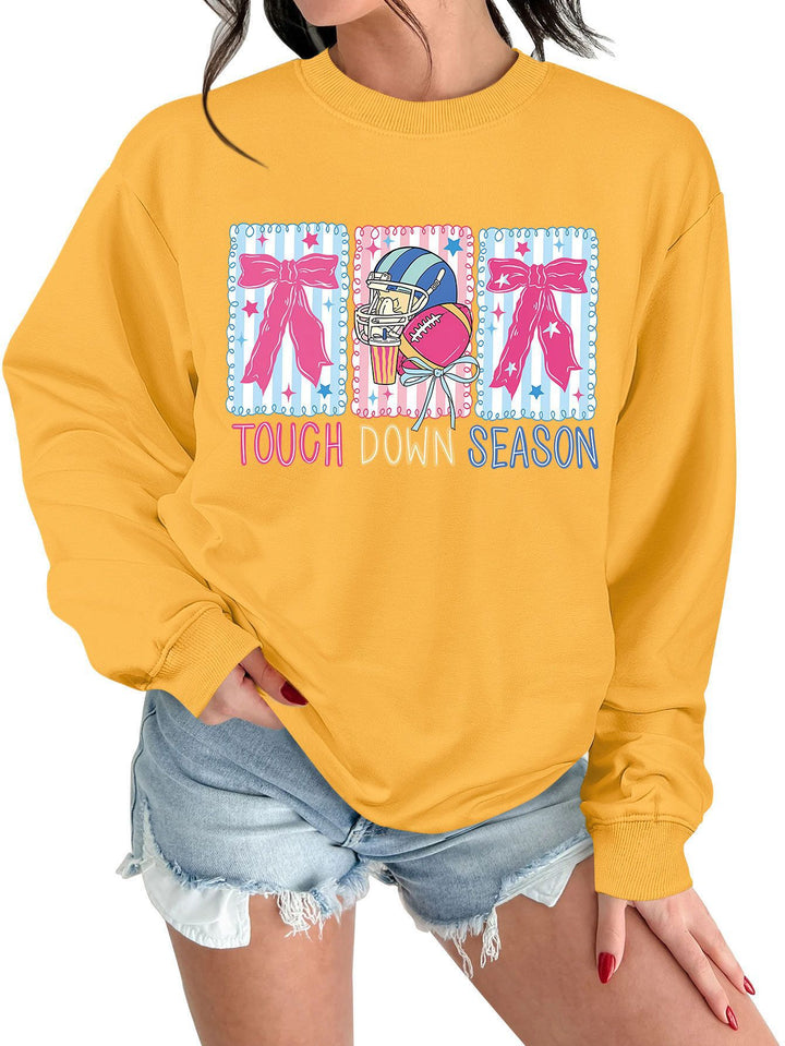 Sweat-shirt femme avec motif de football créatif et coupe décontractée Chic & Stil