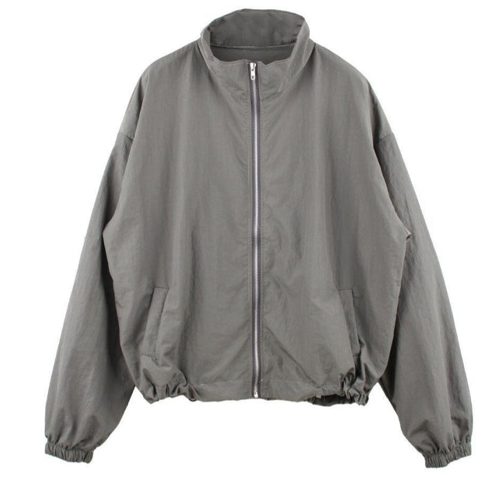 Ladies trendy transitional jacket with high collar and elastic cuffs Chic & Stil