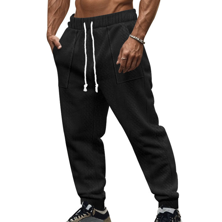 Men's casual joggers with textured fabric and practical pockets Chic and style