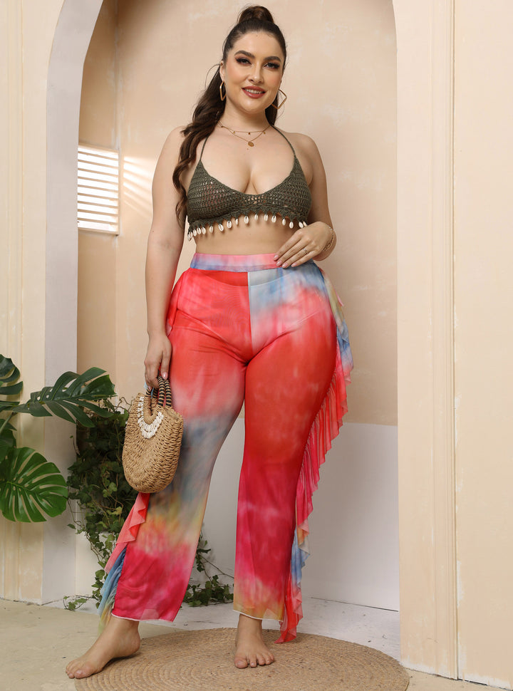 Ladies Chic Batik High Waist Pants Lune London