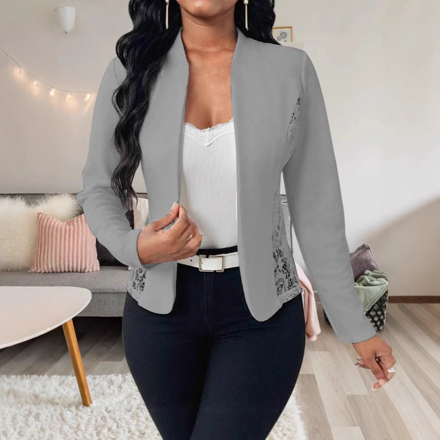 Elegant blazer jacket for women with lace accents Lune London