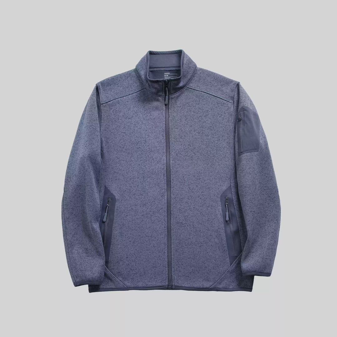 Veste en polaire pour femmes avec poches latérales zippées et col haut Chic & Stil