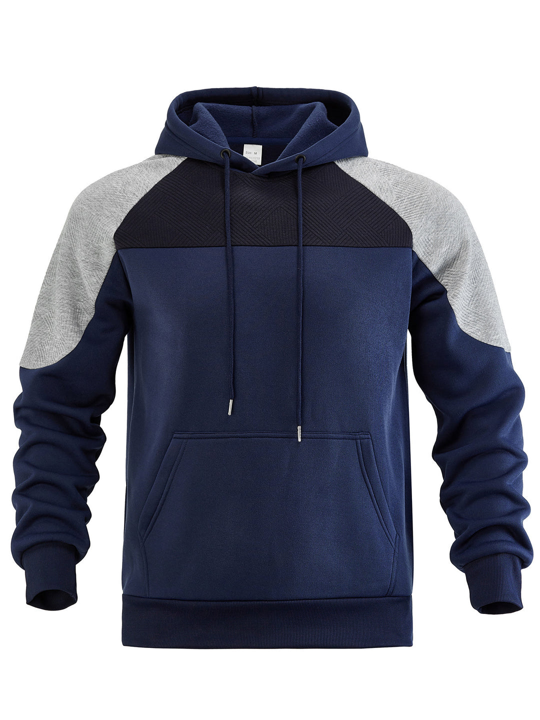 Sporty hoodie sweatshirt for men with structured sleeves and kangaroo pocket Lune London