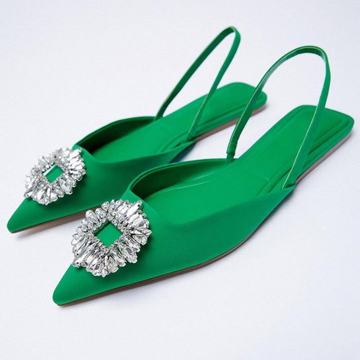 Women Slingback Shoes with Sparkling Jewelry Detail Chic und Stil
