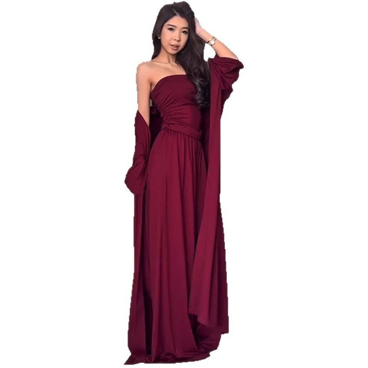 Airy loungewear set for women with long kimono Lune London