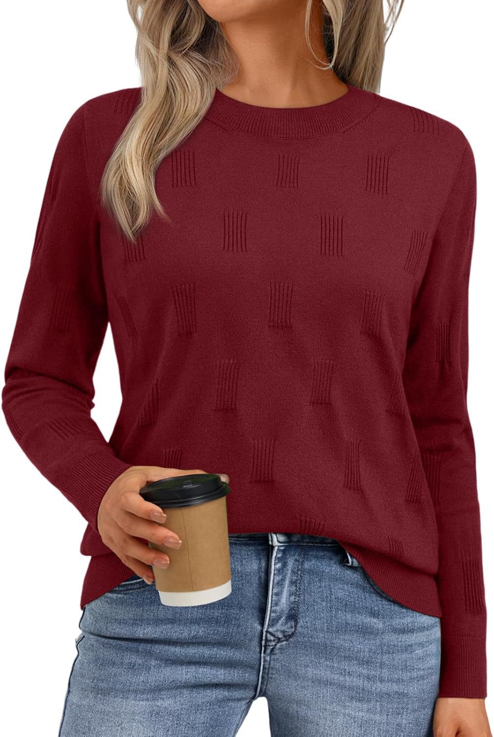 Knit sweater for women with structured pattern Lune London