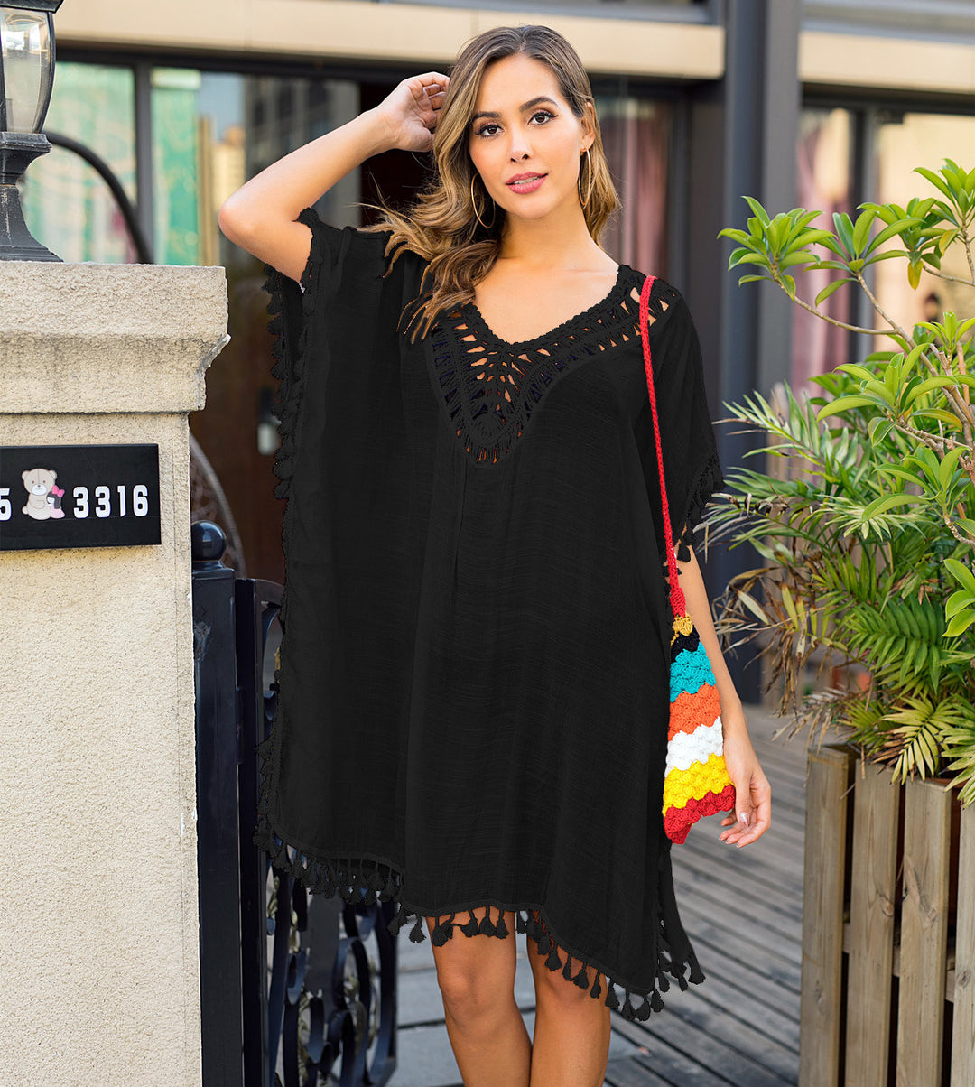 Elegant ladies Crochet details Beach-Scarecrow Lune London