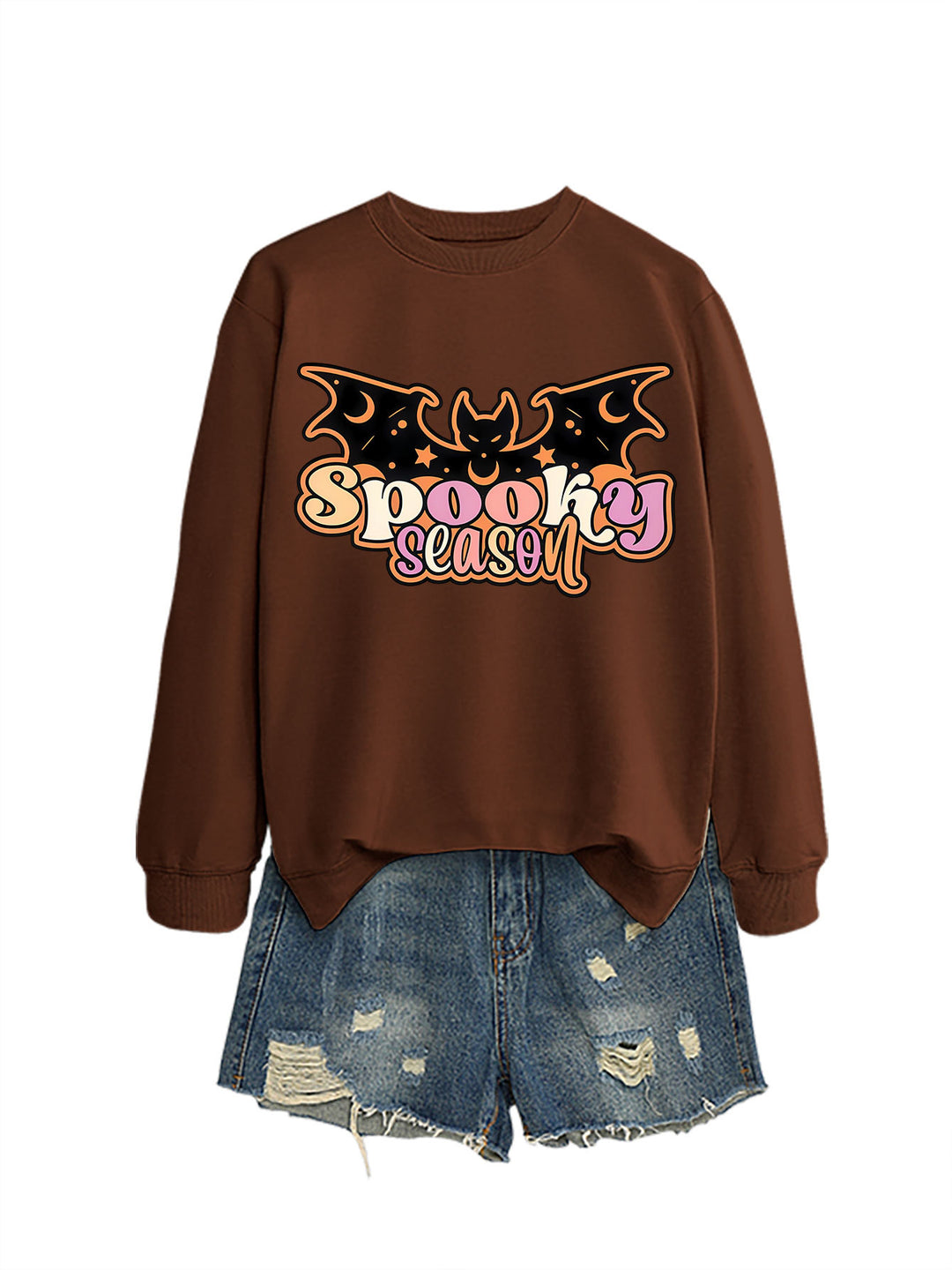 Sweatshirt pour femmes avec design créatif d'Halloween Chic & Stil
