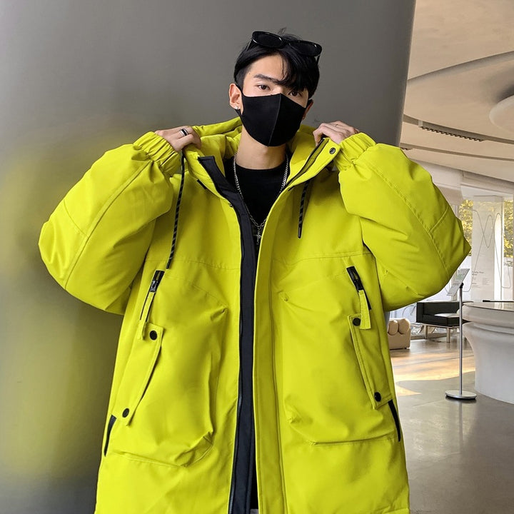 Insulated winter jacket for men with practical pockets and adjustable hood Lune London