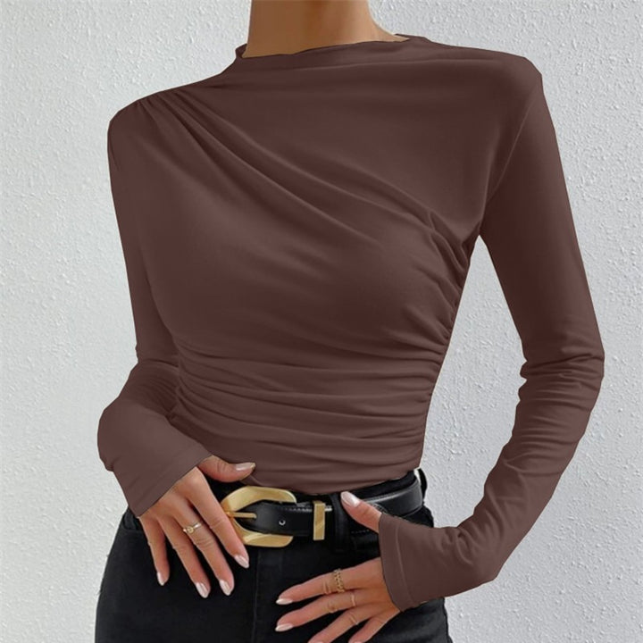 Ladies elegant long sleeve t-shirt with refined chic and style