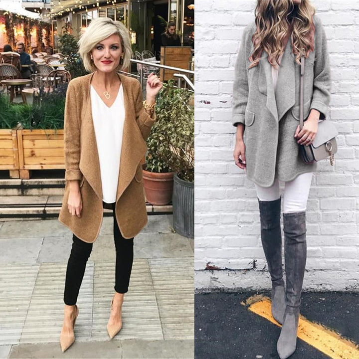 Wrap jacket for women with a modern cut and a cozy material Lune London
