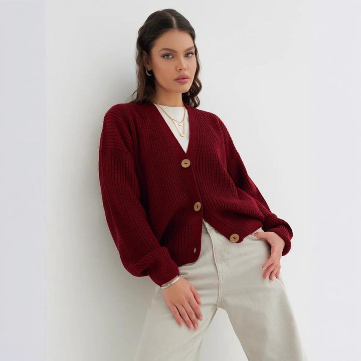 Ladies casual knitted cardigan Lune London