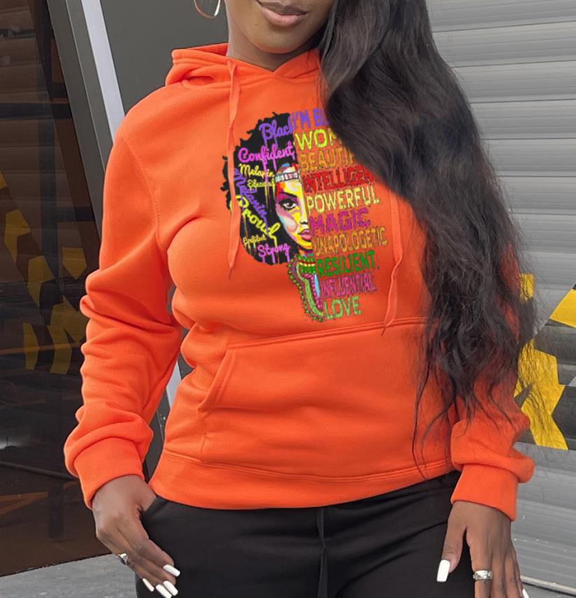 Hooded sweatshirt for women with creative graphic print and comfortable fit Lune London