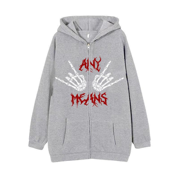 Women's hoodie with unique skeleton design and practical kangaroo pockets Lune London