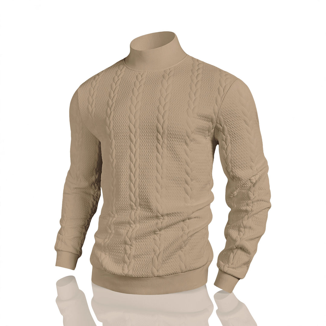 Knitted sweater for men with high collar Lune London