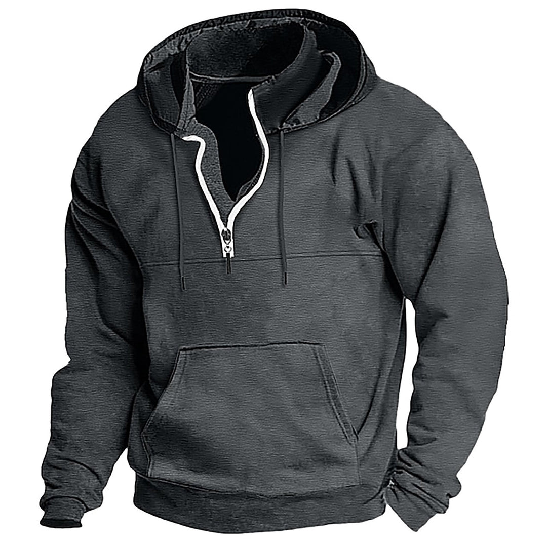 Comfortable hooded sweatshirt for men with full zip Lune London