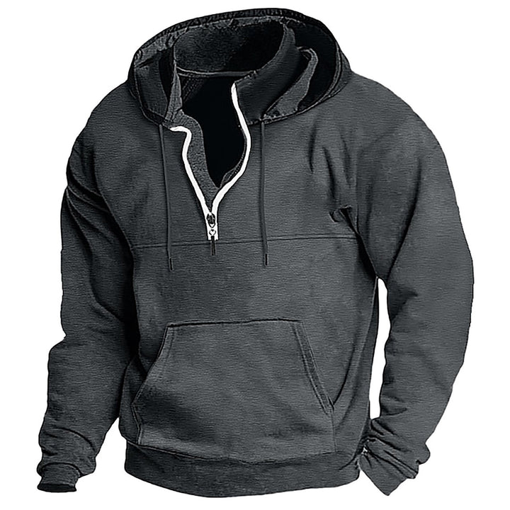 Comfortable hooded sweatshirt for men with full zip Lune London