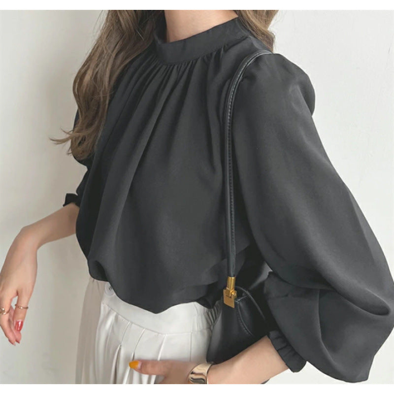 Elegant blouse with puff sleeves for women Lune London