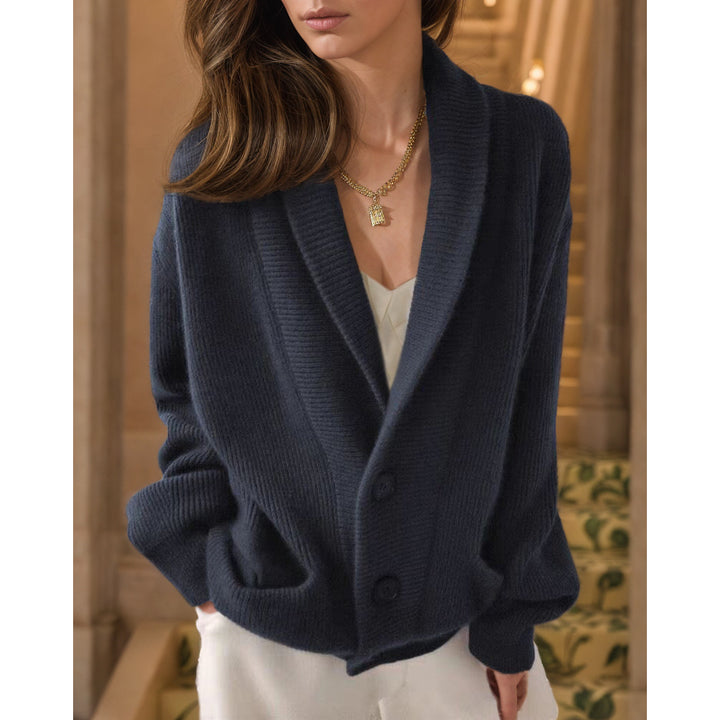 Women's knitted jacket with elegant button details and a relaxed fit Lune London