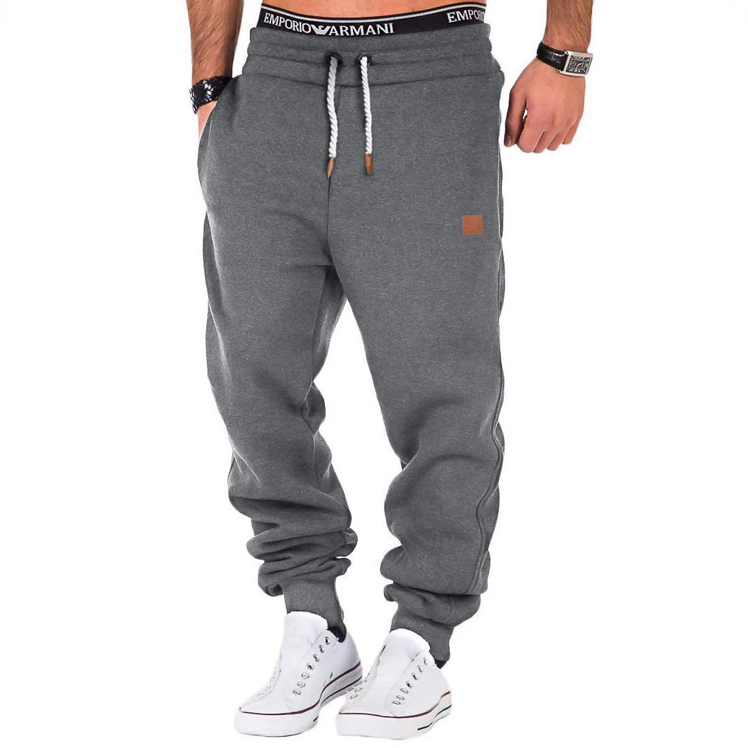 Casual jogger pants for men with elastic waistband and practical pockets Lune London