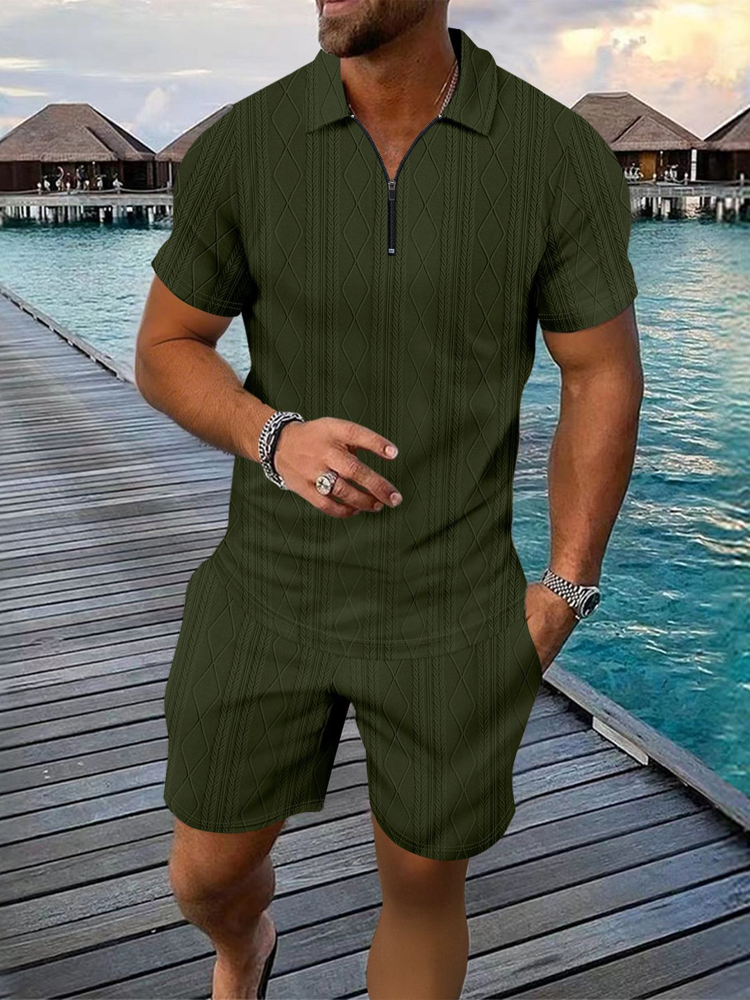 Lune London structured zip casual tracksuit for men