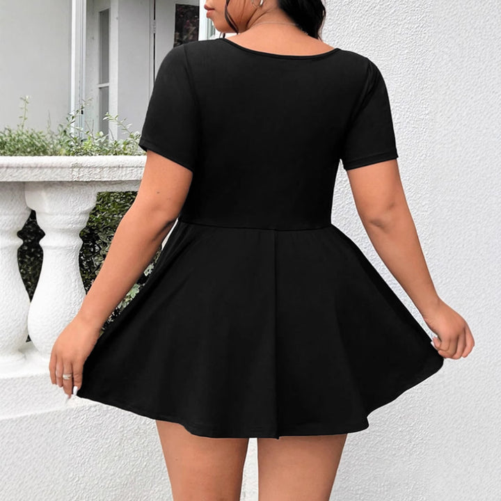 A-line swing dress for women with square neckline Lune London