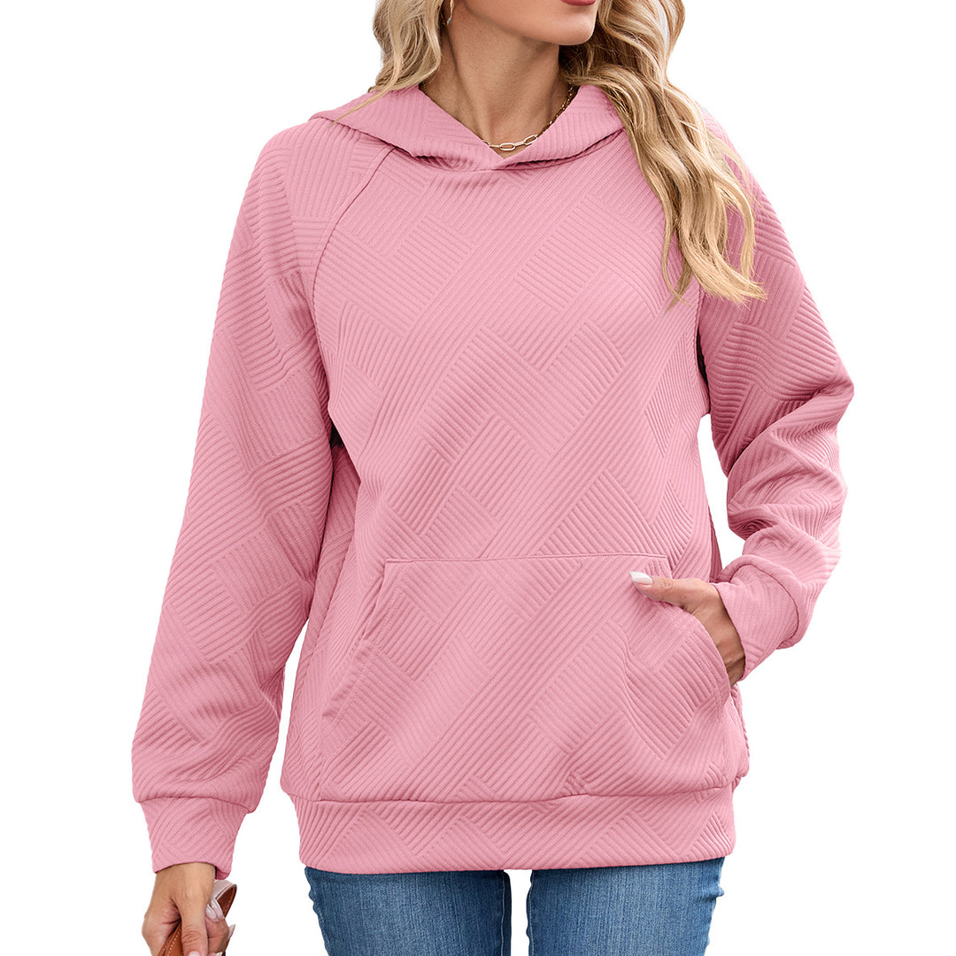 Hooded sweatshirt for women with textured design Lune London