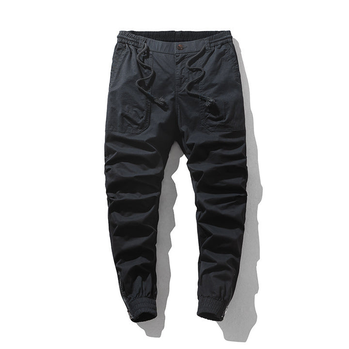 Men's cargo pants with elastic waistband and practical side pockets Lune London