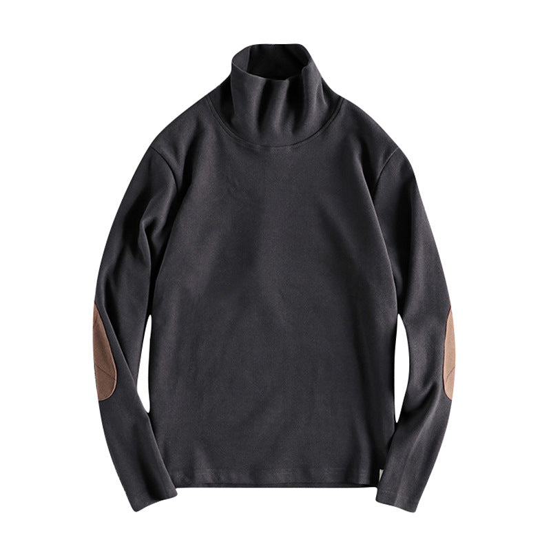 Men's polar fleece sweater with contrasting elbow patches Lune London