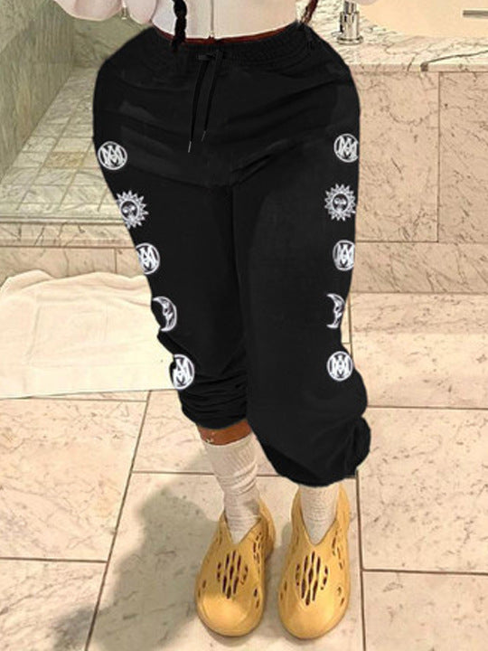 Casual women's jogger pants with unique pattern Lune London