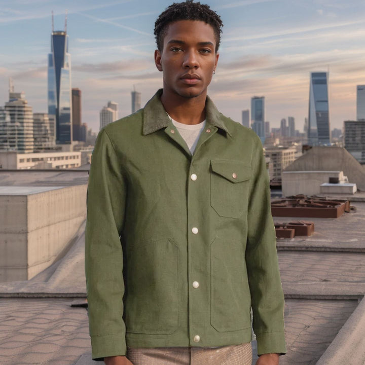 Casual cotton jacket for men with a chic work style