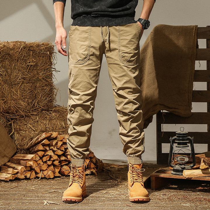 Men's cargo pants with elastic waistband Lune London