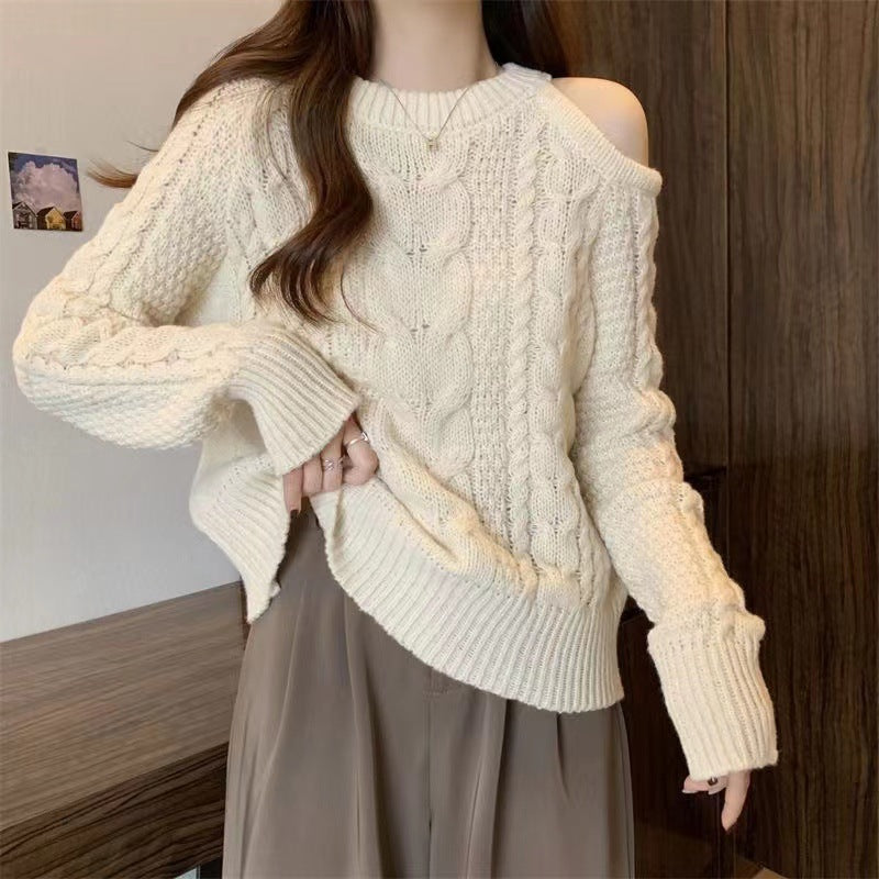 Pull en tricot épais pour femmes avec détail aux épaules dans un look décontracté Chic & Stil