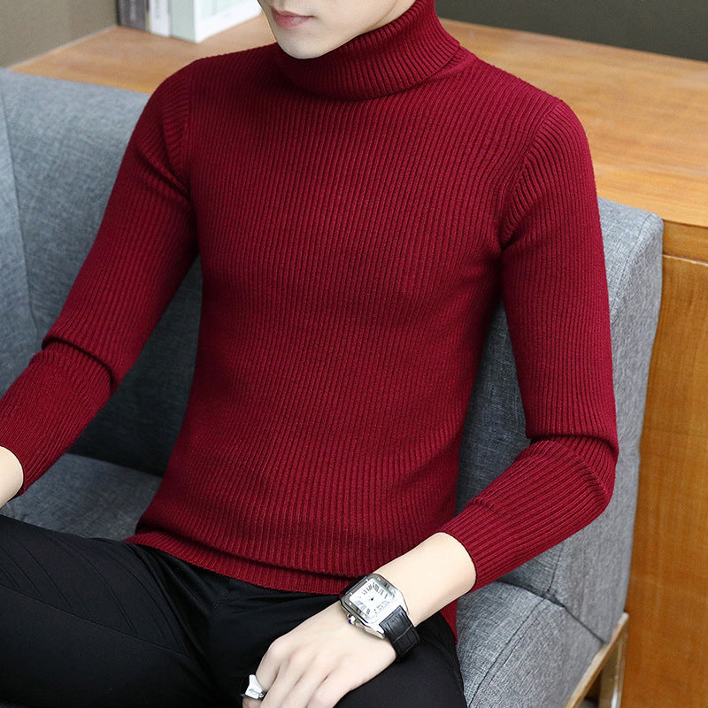 Men Ribbed Turtleneck Sweater Elegant Lune London