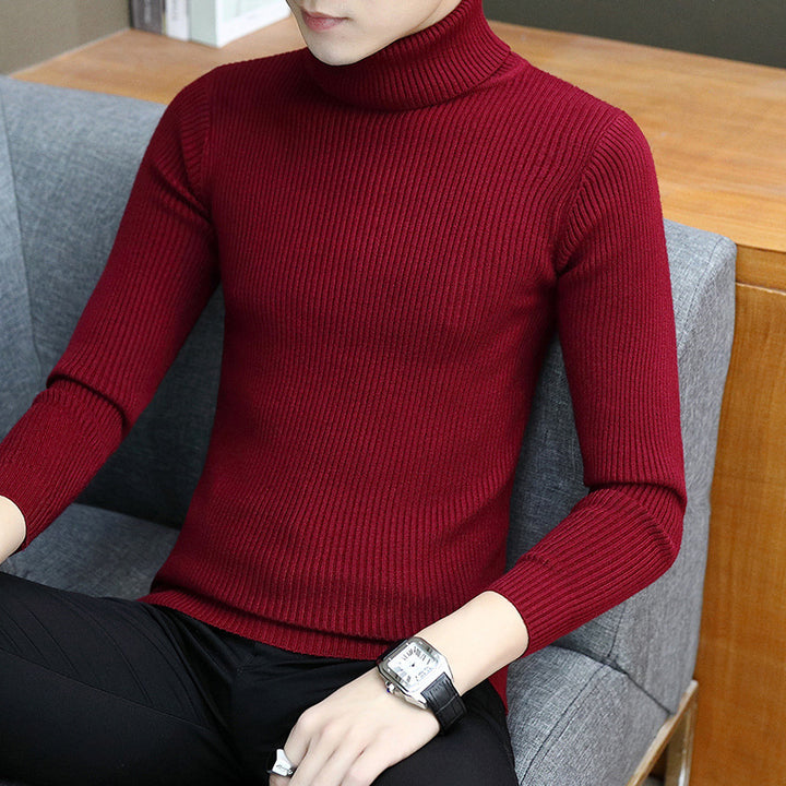 Men Ribbed Turtleneck Sweater Elegant Lune London