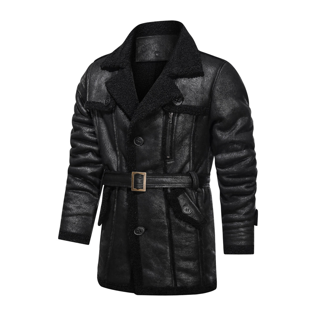 Cozy leather jacket for men with fur lining Lune London