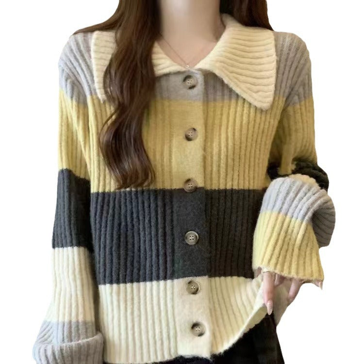 Knitted jacket for women with a wide rib design and an oversized fit Lune London