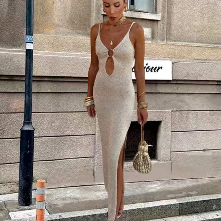 Elegant maxi dress for women with slit detail Lune London