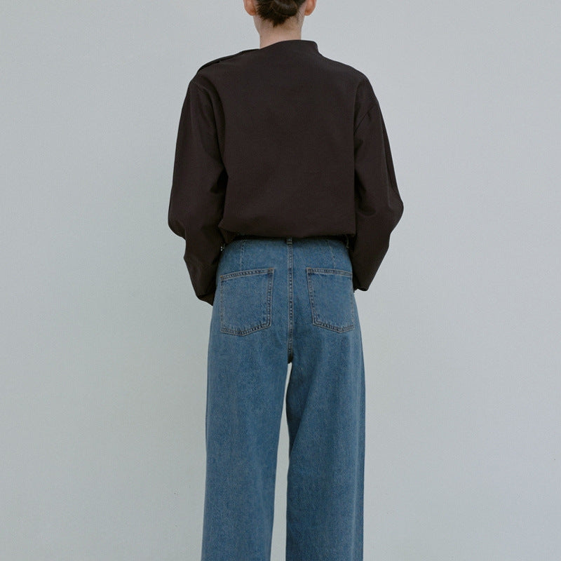 Top élégant pour femmes avec col asymétrique et manches longues Chic & Stil