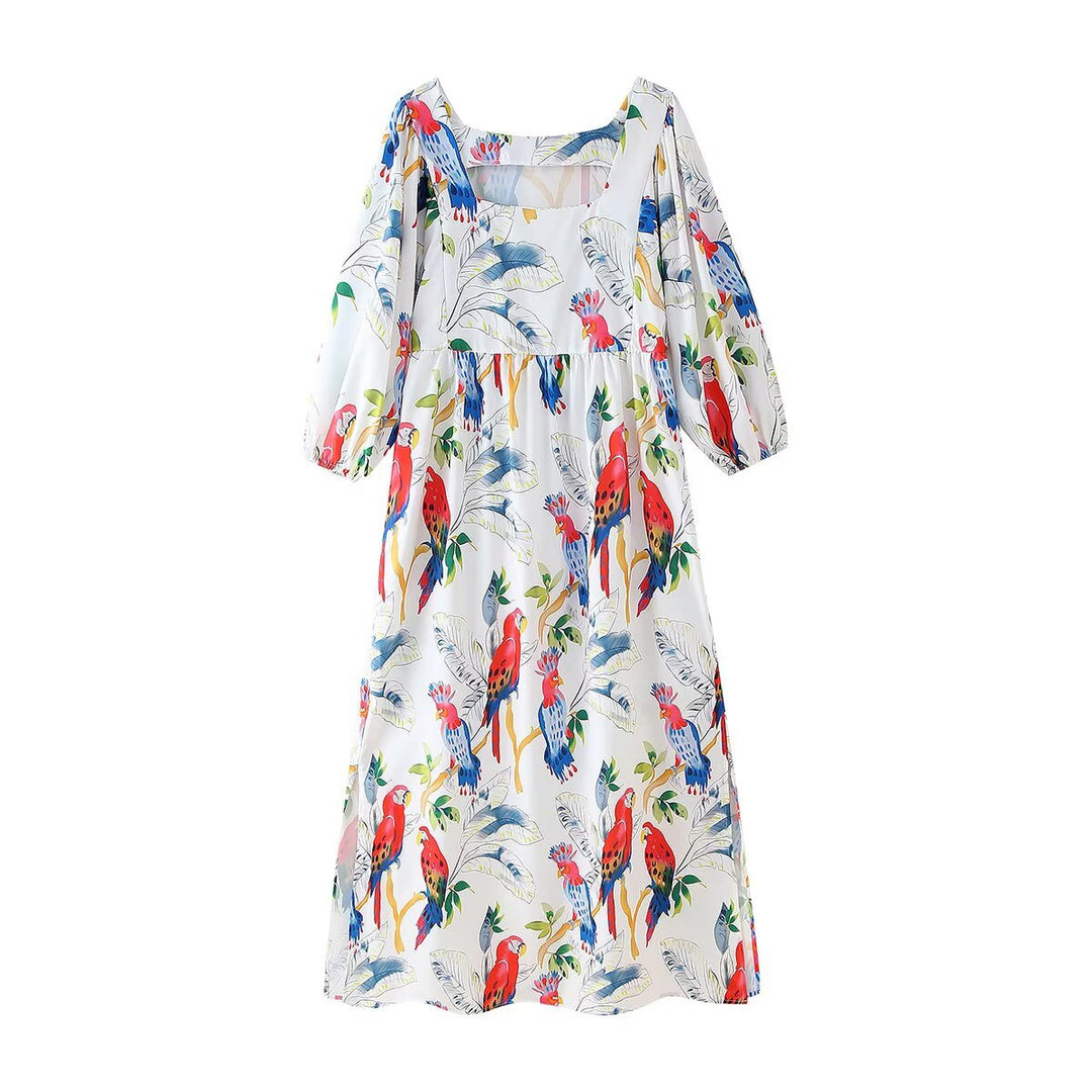 Maxi dress for women with floral patterns and airy sleeves Lune London