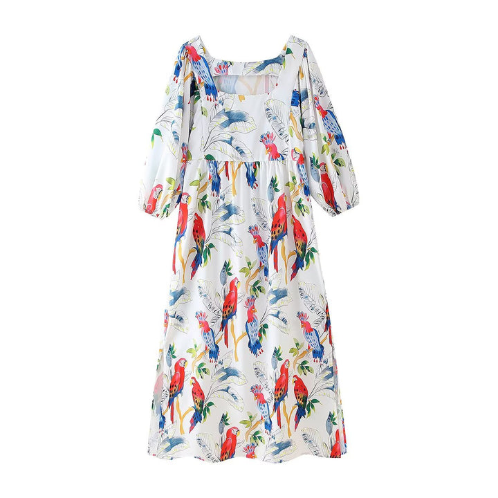 Maxi dress for women with floral patterns and airy sleeves Lune London