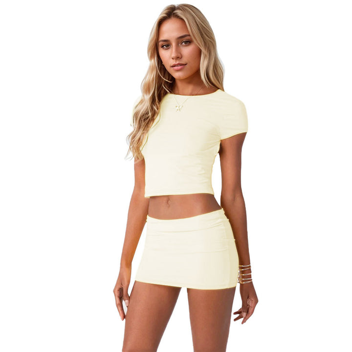 Chic & Stylish Women's Crop Top and Mini Skirt Set