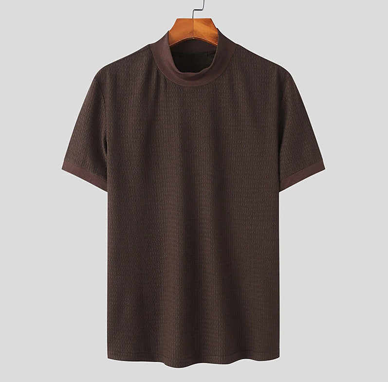 Men's high quality short sleeve t-shirt with structured design and elastic collar Lune London